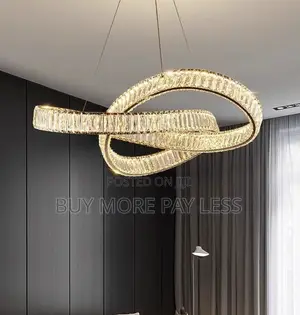 Modern Luxury Infinity Loop Crystal Led Chandelier.