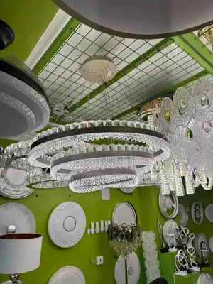 Modern Multi-Ring Led Crystal Chandelier