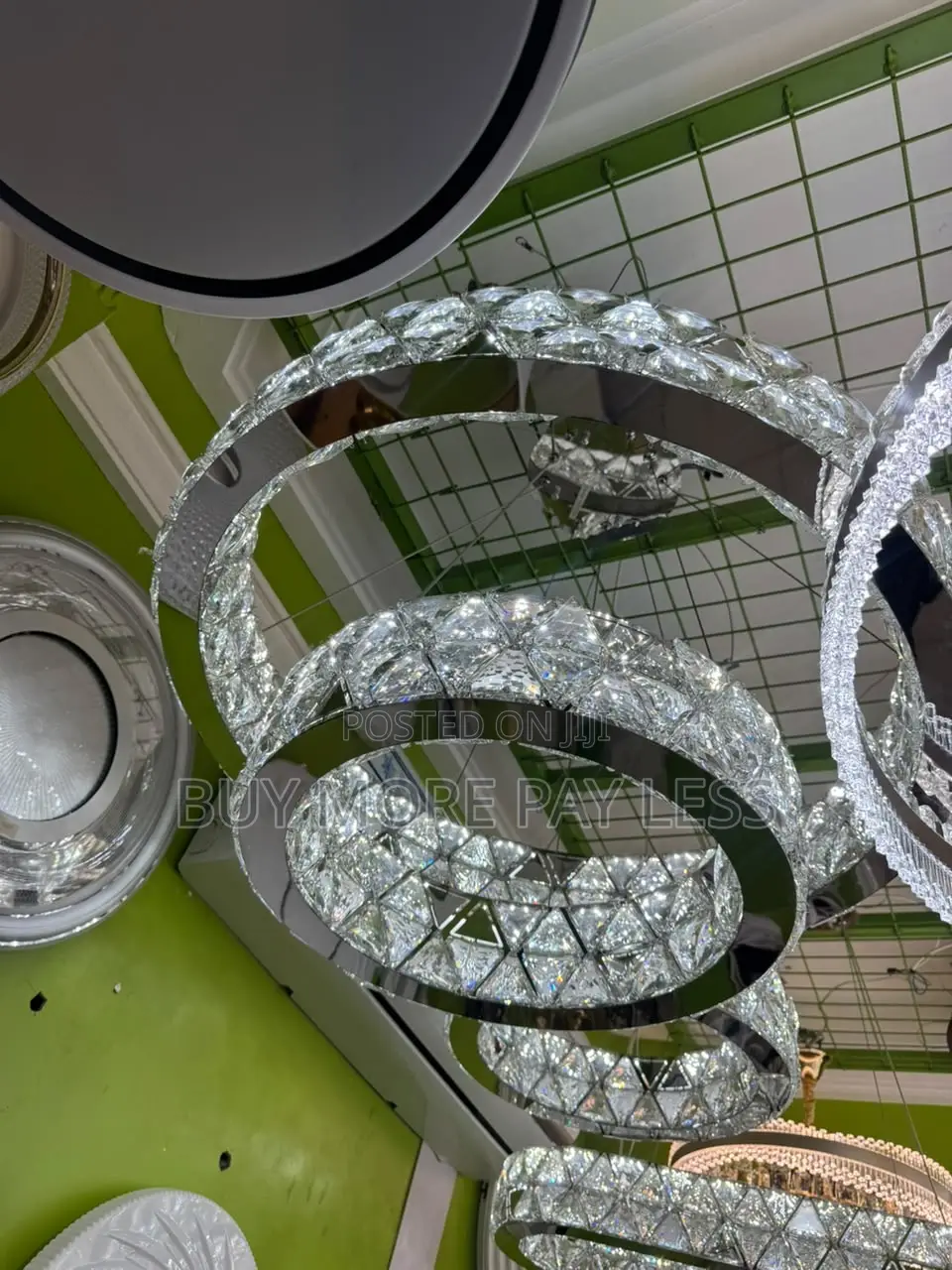 Modern Multi-Ring Led Crystal Chandelier