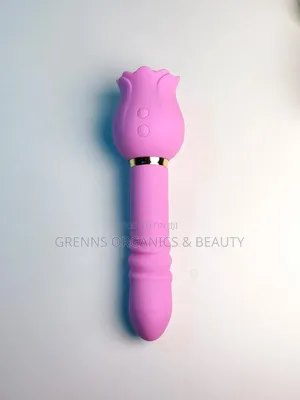 2in1 Pink Rose Suction Dildo Vibrator – Clitoral G-Spot Women Sextoy