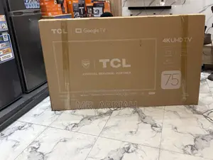 Sleek Durable TCL 75 Inch HDR Frameless Google Television(Black).