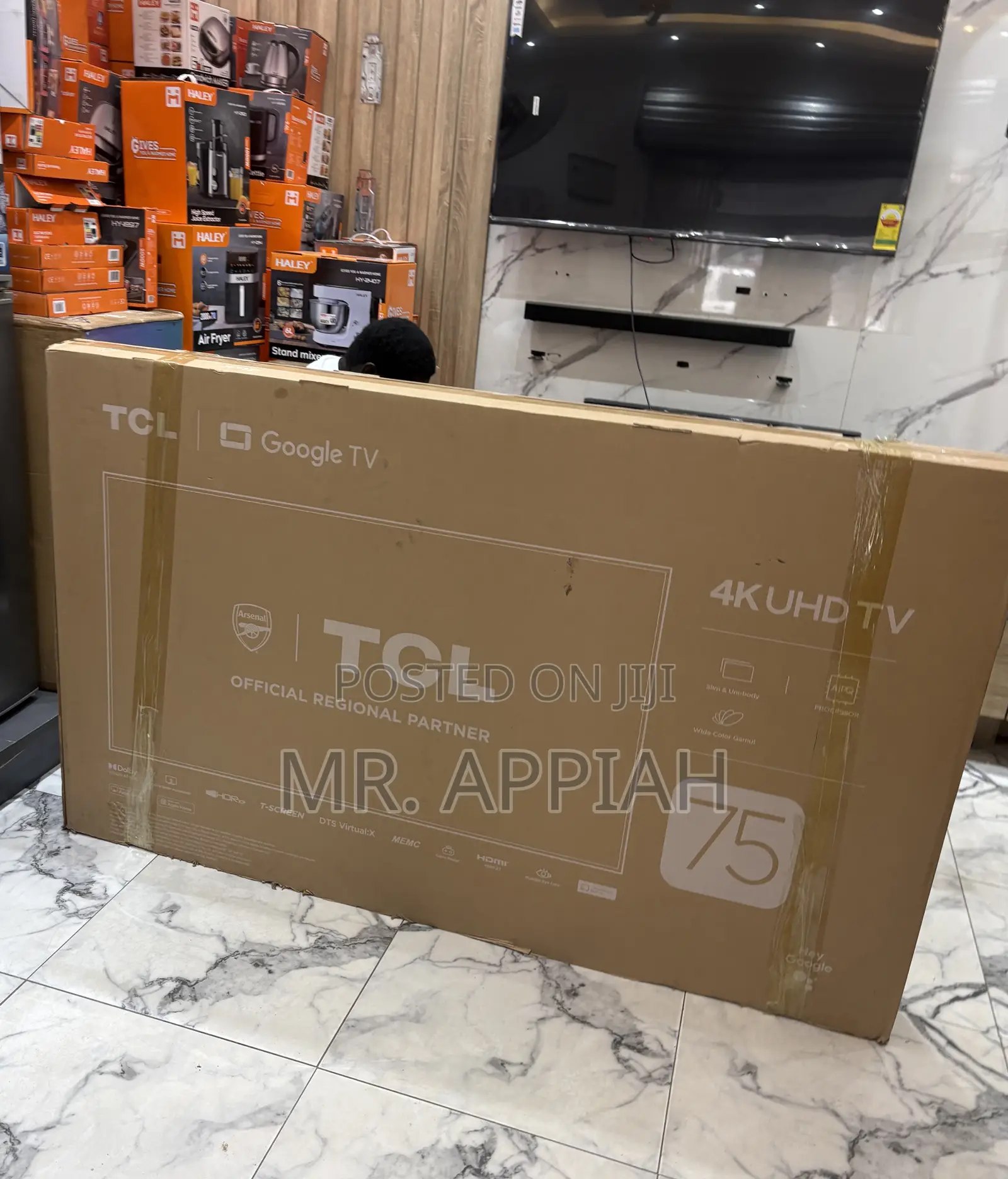 Get Unique TCL 75 Inch HDR Frameless Google Tv(Black) 