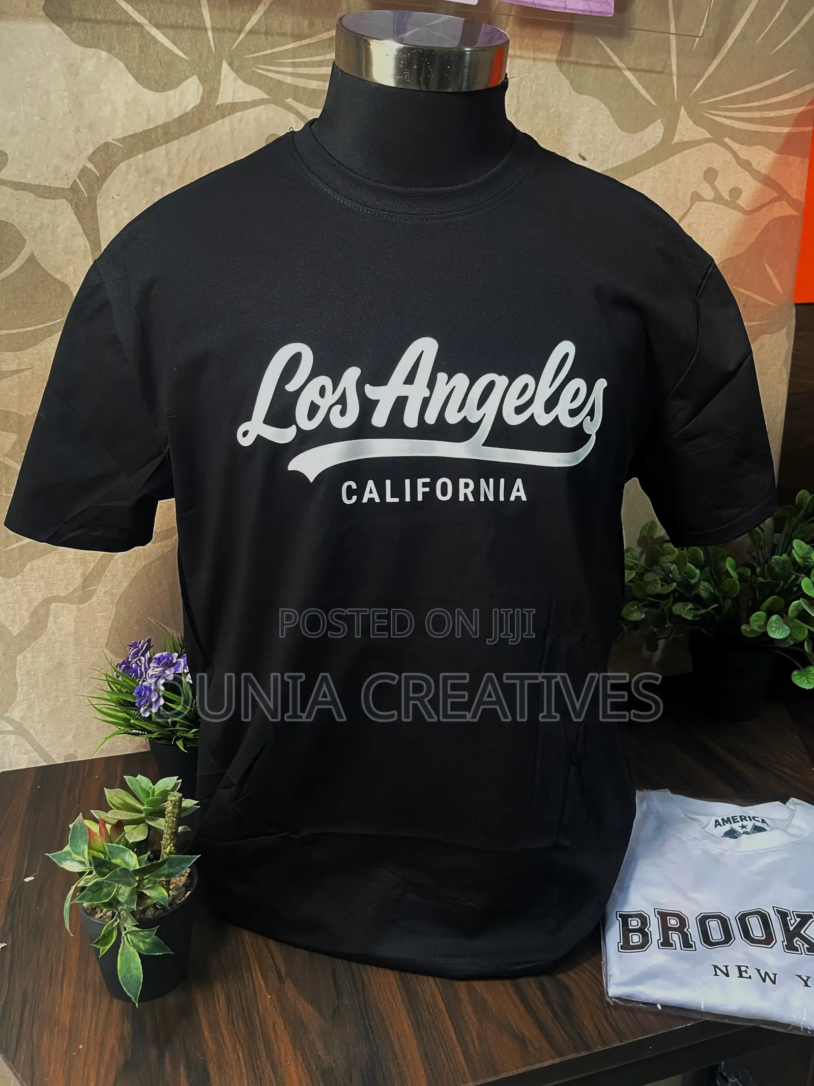 Casual Black T-Shirt | Los Angeles California Print