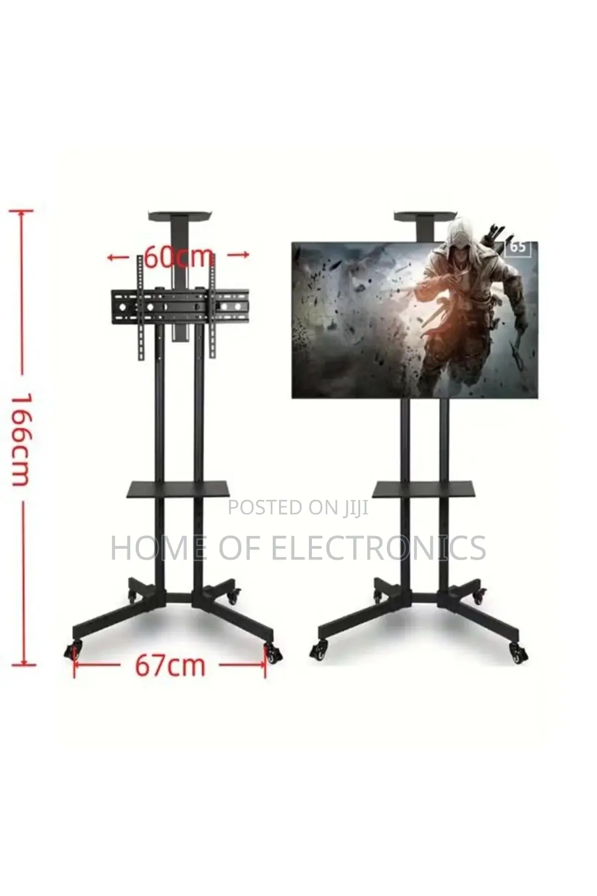 Delivery at Your Doorstep Mobile Trolley Tv Stand With Wheels 32-70 Tv