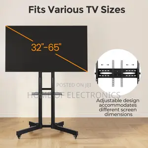 Fits Various Tv Sizes From 32-65 Inch Mobile Trolley Tv Stand