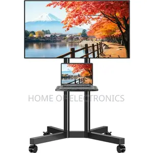 Buy the Solid Mobile Trolley Tv Stand With Wheels(32-70 Inch)