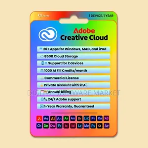Creative Cloud Original License for 1 Device 1 Year