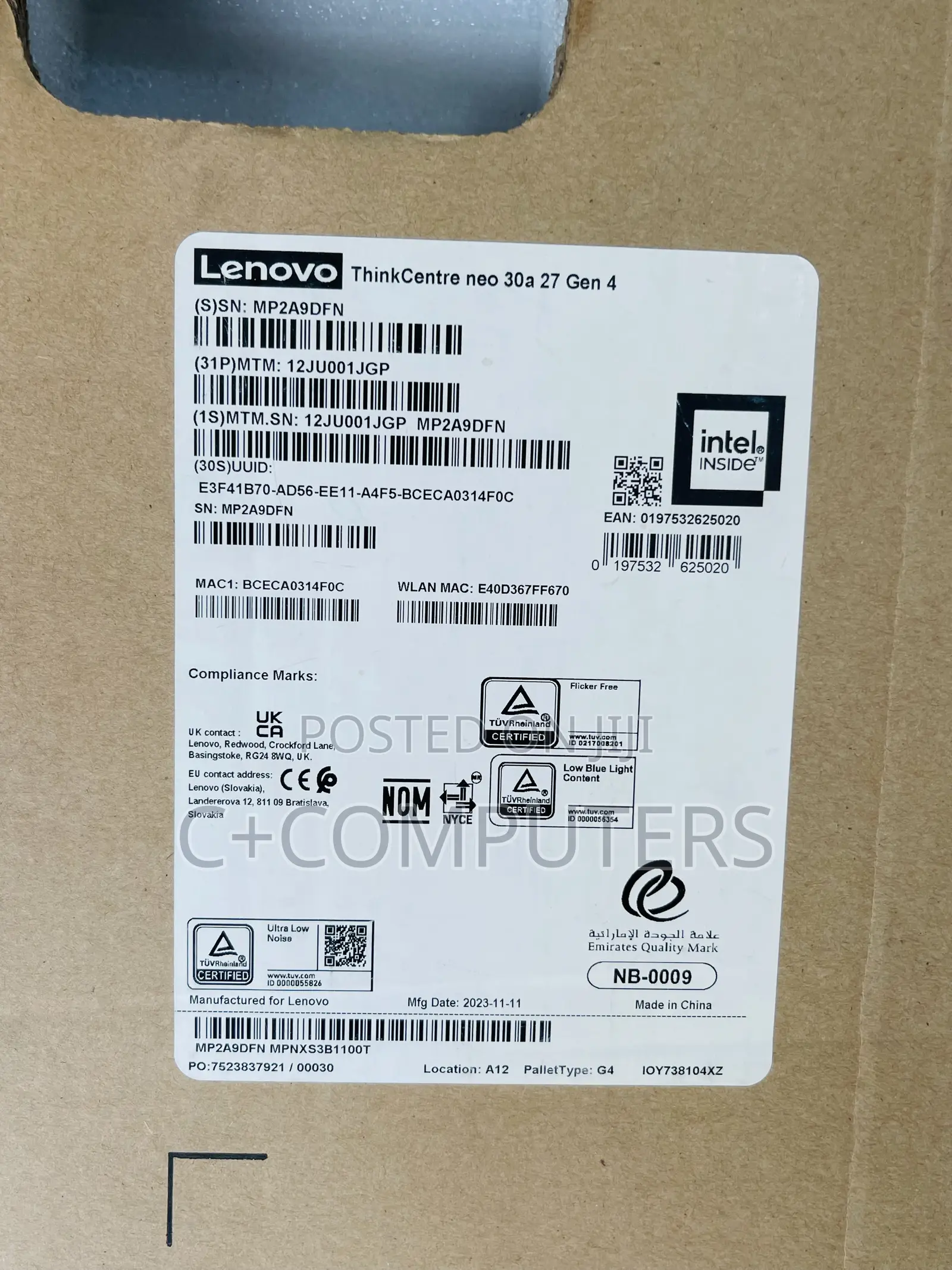 New Lenovo ThinkCentre Neo 30A 32GB Intel Core Ultra 7 SSD 1T
