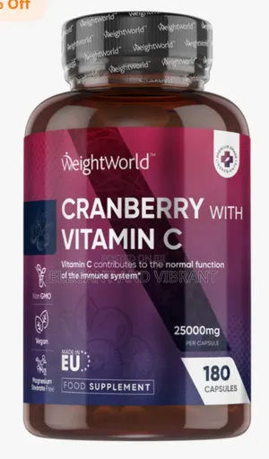 Cranberry With Vitamin C Capsules,25,000mg 180 Capsules