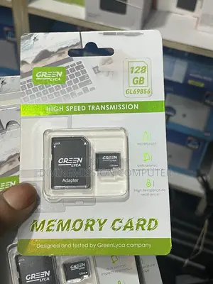 Green Lyca 128 Gb Memory Card, High Speed Transmission.