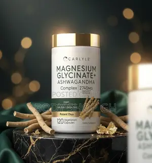 Magnesium Glycinate With Ashwagandha | 120 Capsules | Potent Duo