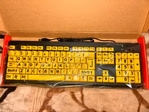 Wired Keyboard With Big and Clear Letters