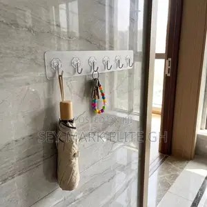 6 Hooks Adhesive Wall Sticker Hanger