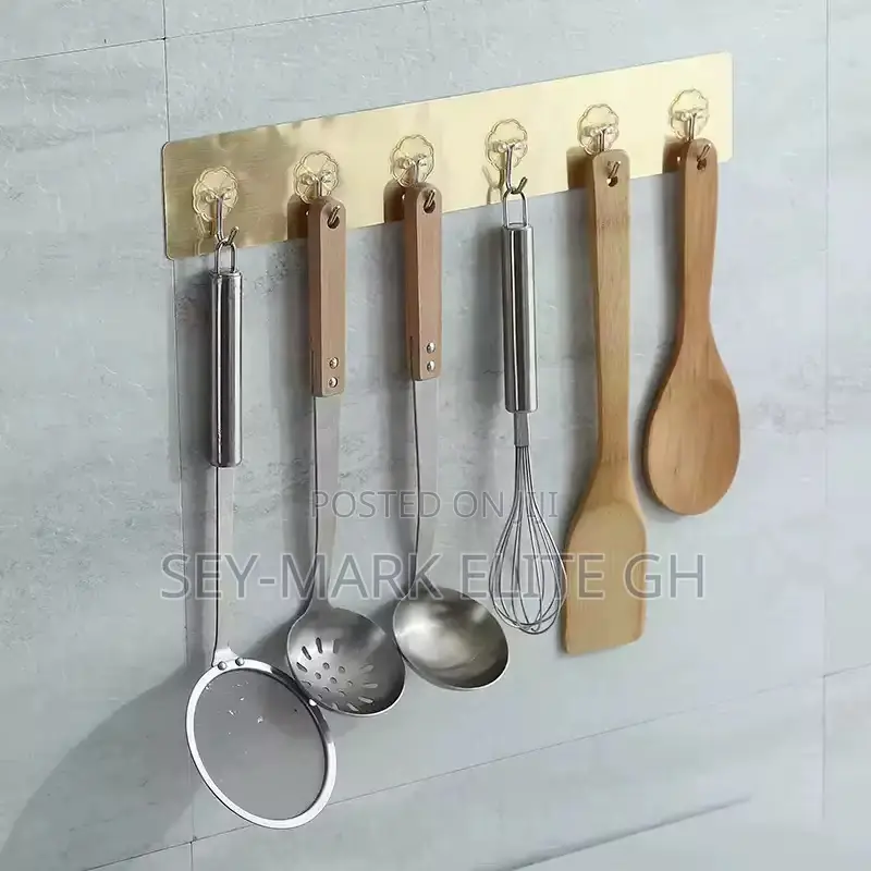 6 Hooks Adhesive Wall Sticker Hanger