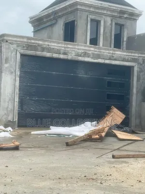 Black Side Fanlight Garage Door