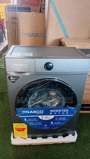 Nasco 6kg Front Load Washing Machine – Silver Finish 6kg