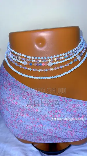 White Waist Beads
