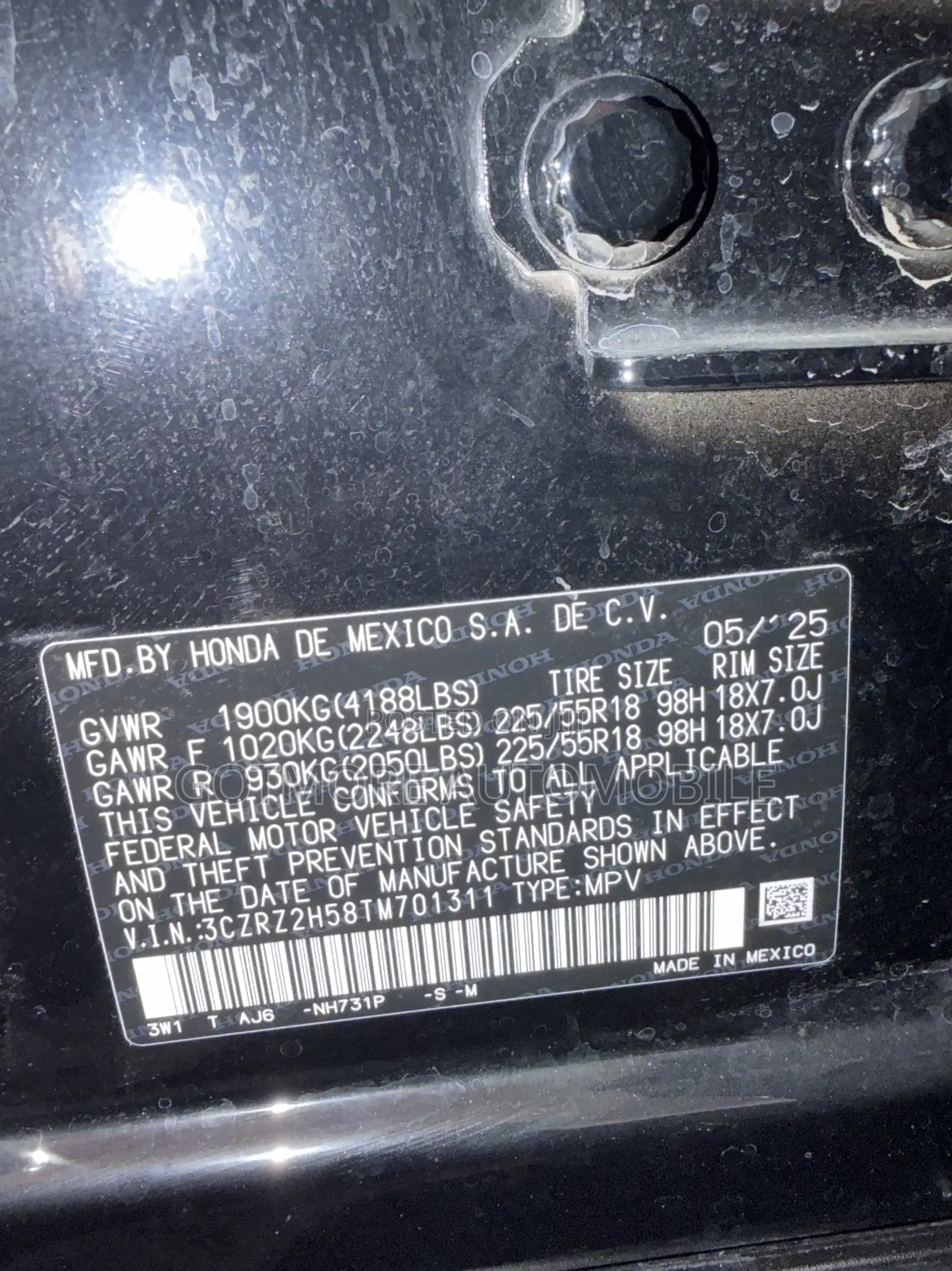 Honda HR-V Sport 2026 Black