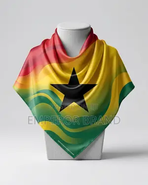 Ghana World Cup Fan Scarf | Black Star Silk Flag Scarf