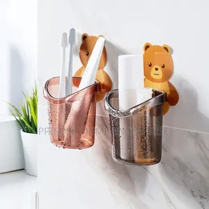 2 Set Toothbrush Toothpaste Holder