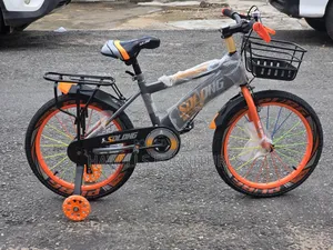 Solong Children's Bicycle Features Vibrant Orange Colour.