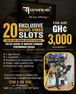 Music Video Shoot for Up-and-Coming Artists in Ghana