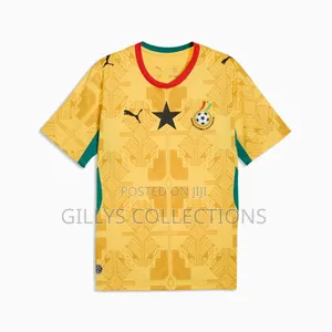 Yellow Ghana Jersey With Customization Name and Number