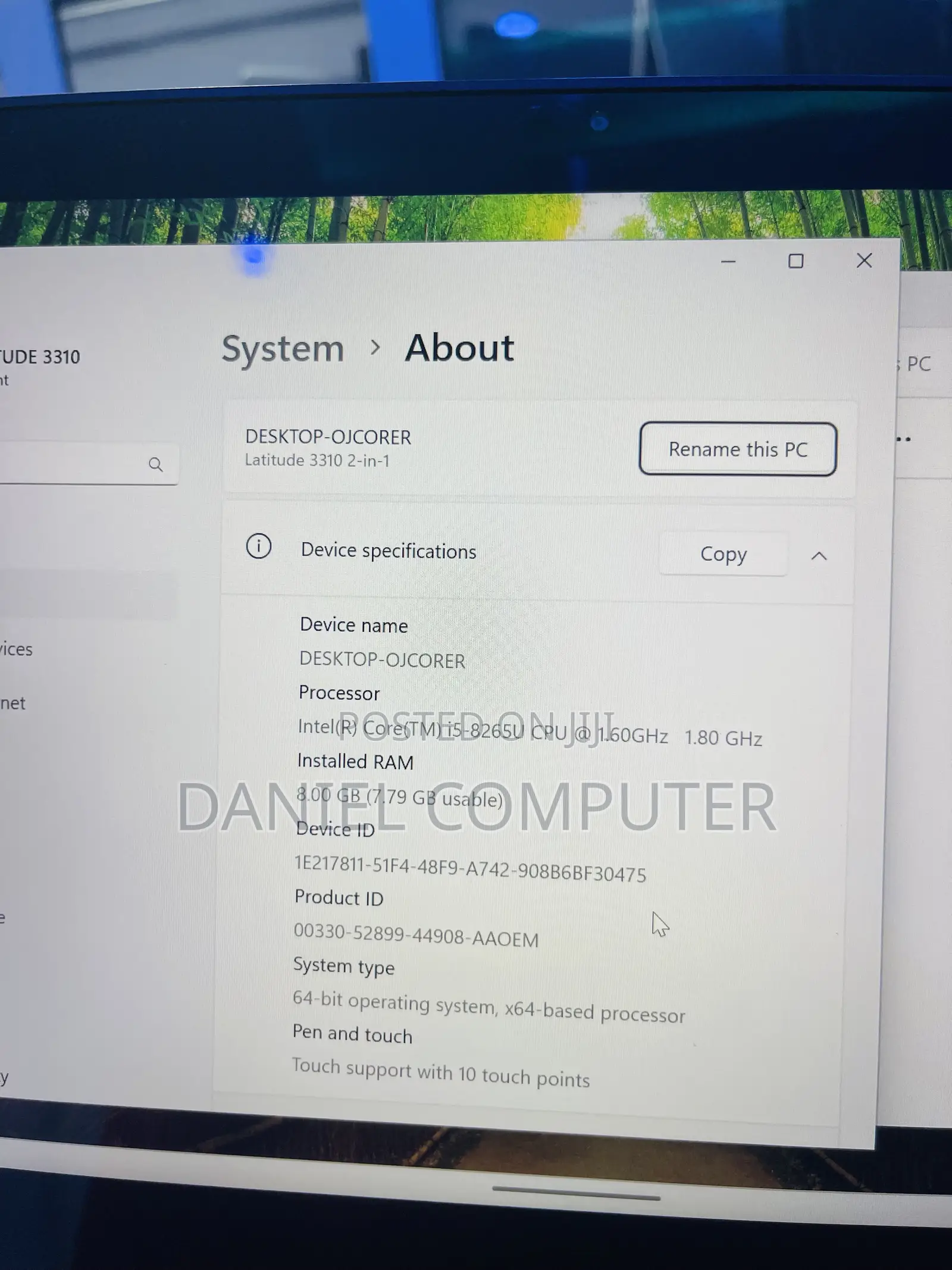 Laptop Dell Latitude 3310 8GB Intel Core i5 SSD 256GB