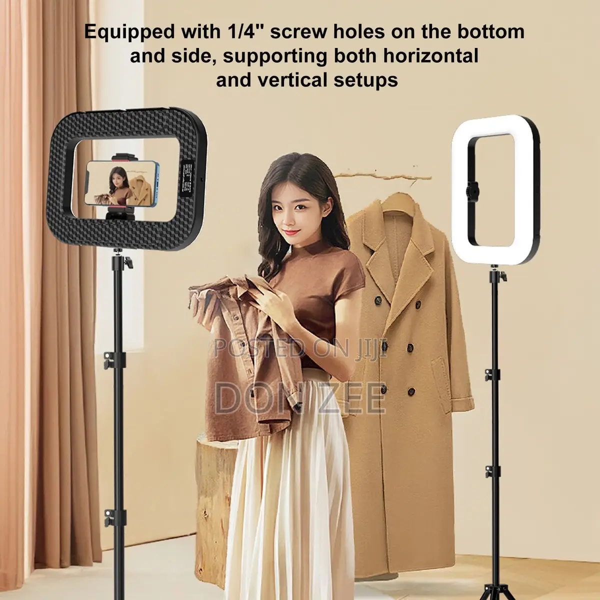Portable Handheld and Stand Led Rings Light for Filming Makeup