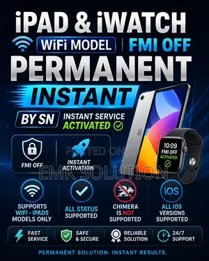 Iwatch Wi-fi Series And A12+ iPad Wi-fi Series Icloud Unlocking Method