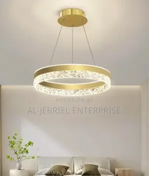 Circular Gold Pendant Light