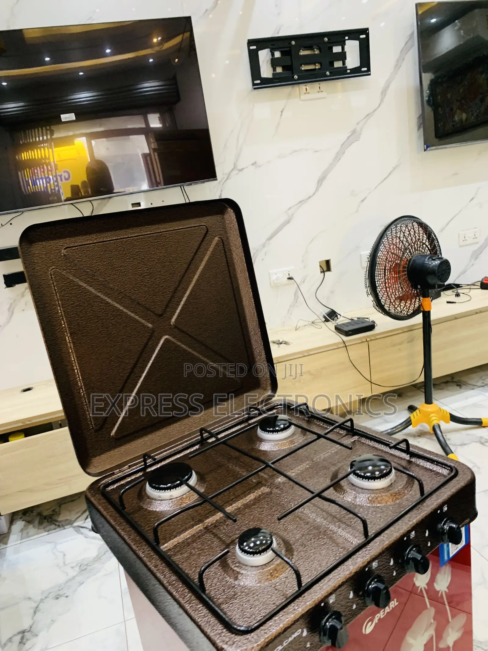 Ultra Modern Brown Gas Cooker Table Top Volcano 4burner