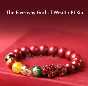 Feng Shui Pixiu Amulet Cinnabar Five Blessings Wealth Bracelet