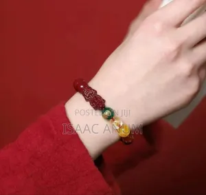 Feng Shui Pixiu Amulet Cinnabar Five Blessings Wealth Bracelet