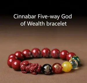Feng Shui Pixiu Amulet Cinnabar Five Blessings Wealth Bracelet