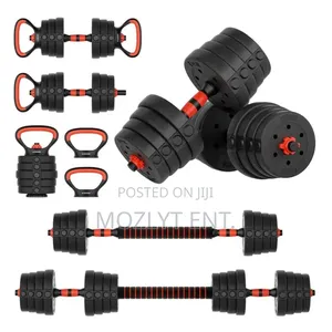 3-in-1 Adjustable Dumbbell Set – Dumbbell, Barbell Kettlebell