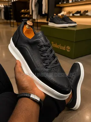 Timberland Executive Casual Leather Sneakers-Black (White Sole)