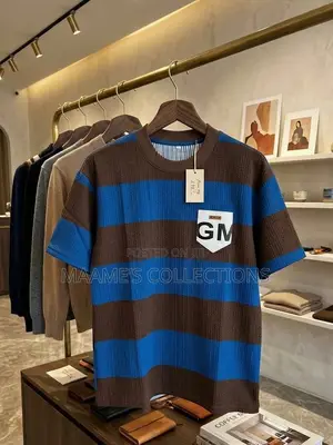 Men's Comfortable Soft and Casual Digital Print Striped T- Shirts