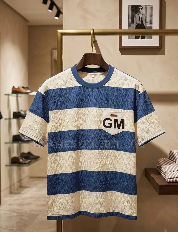 Men's Comfortable Soft and Casual Digital Print Striped T- Shirts