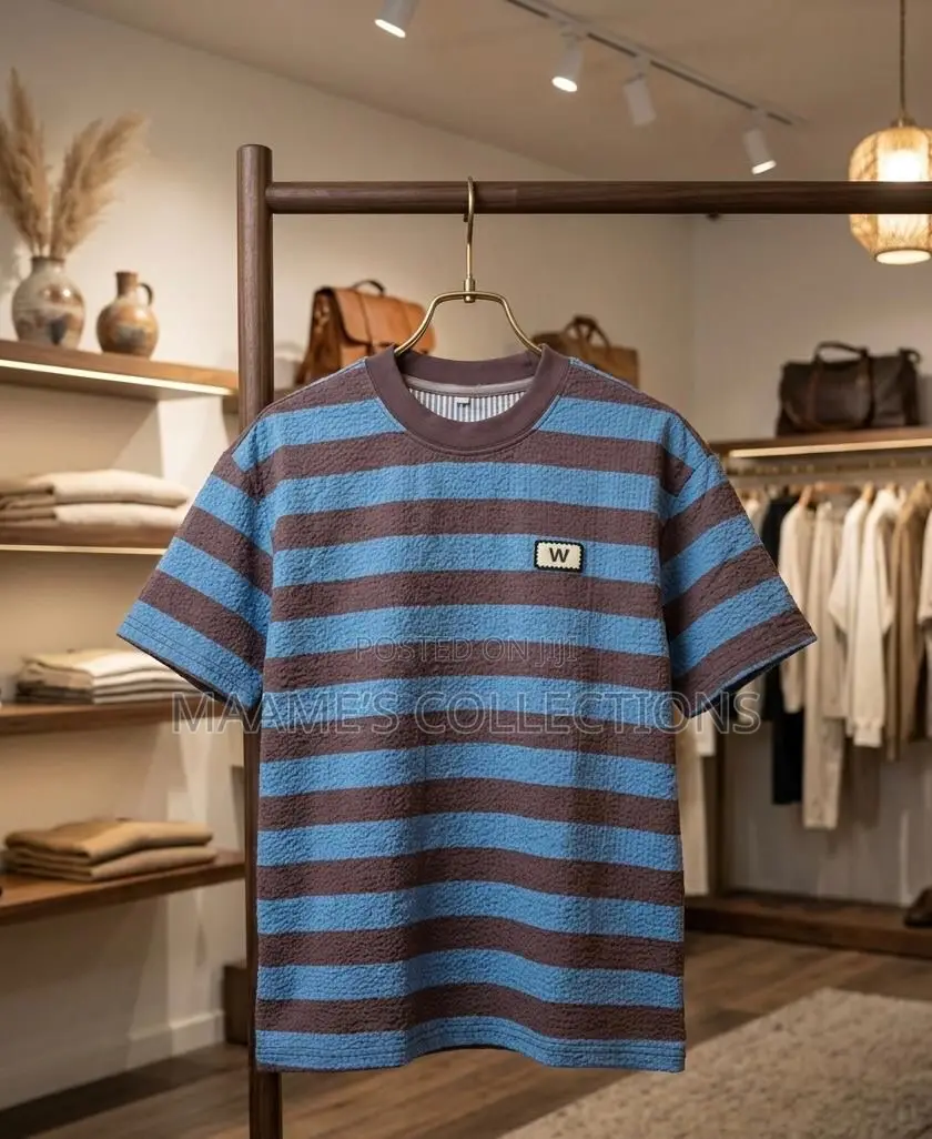 Men's Comfortable Soft and Casual Digital Print Striped T- Shirts
