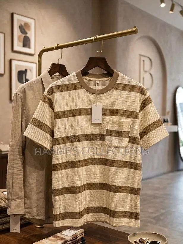 Men's Comfortable Soft and Casual Digital Print Striped T- Shirts