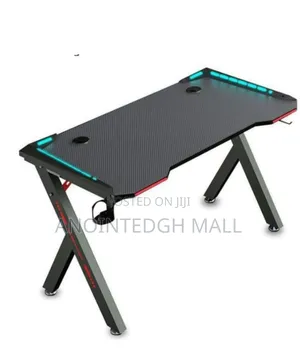 Modern Gaming Desk With Led Light 1.2m - Black