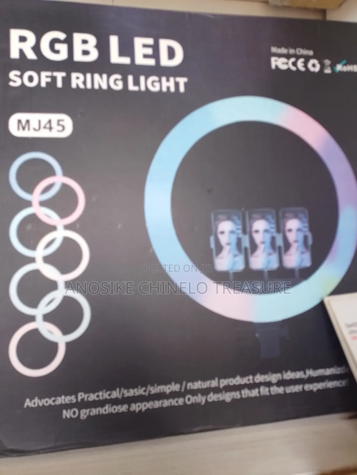 Soft Ring Light RGB Led From 10 Inches Up to 22 Inches