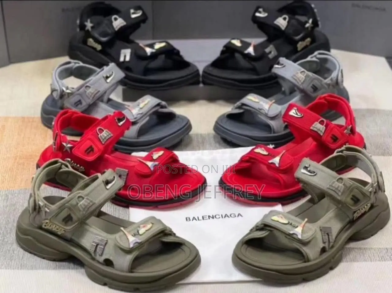 Original Balenciaga Cushion Sandals in Colours