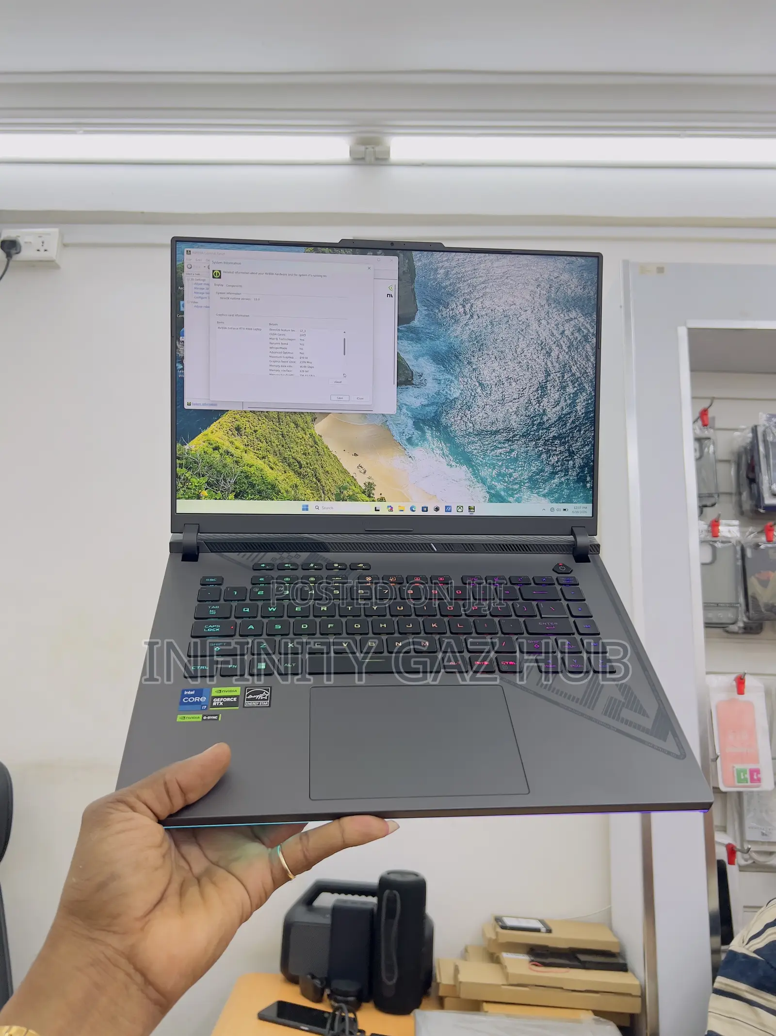 Laptop Asus ROG Strix G16 G614 16GB Intel Core i7 SSHD (Hybrid) 1T