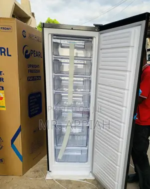 Classic Pearl Puf 370-1a Single Door Upright Standing Freezer(Gray)