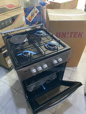 Unitek Mini Standing Cooker-3 Gas+1 Electric Plate