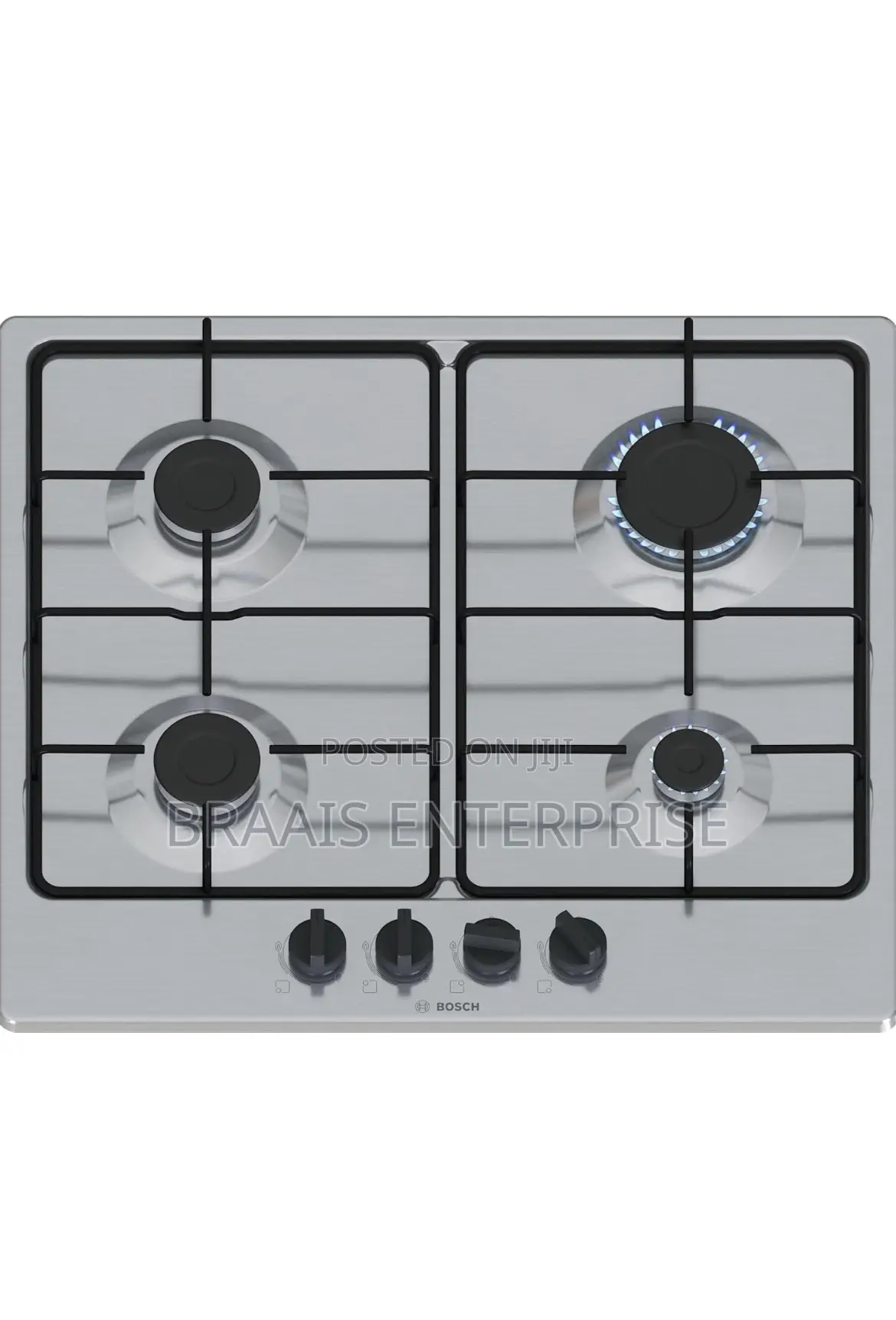 Bosch Serie 4 Hob Stainless Steel Built-in 58 Cm Gas 4