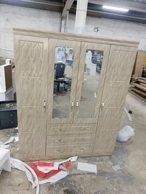 Hazel Color 4 Doors Wooden Wardrobe