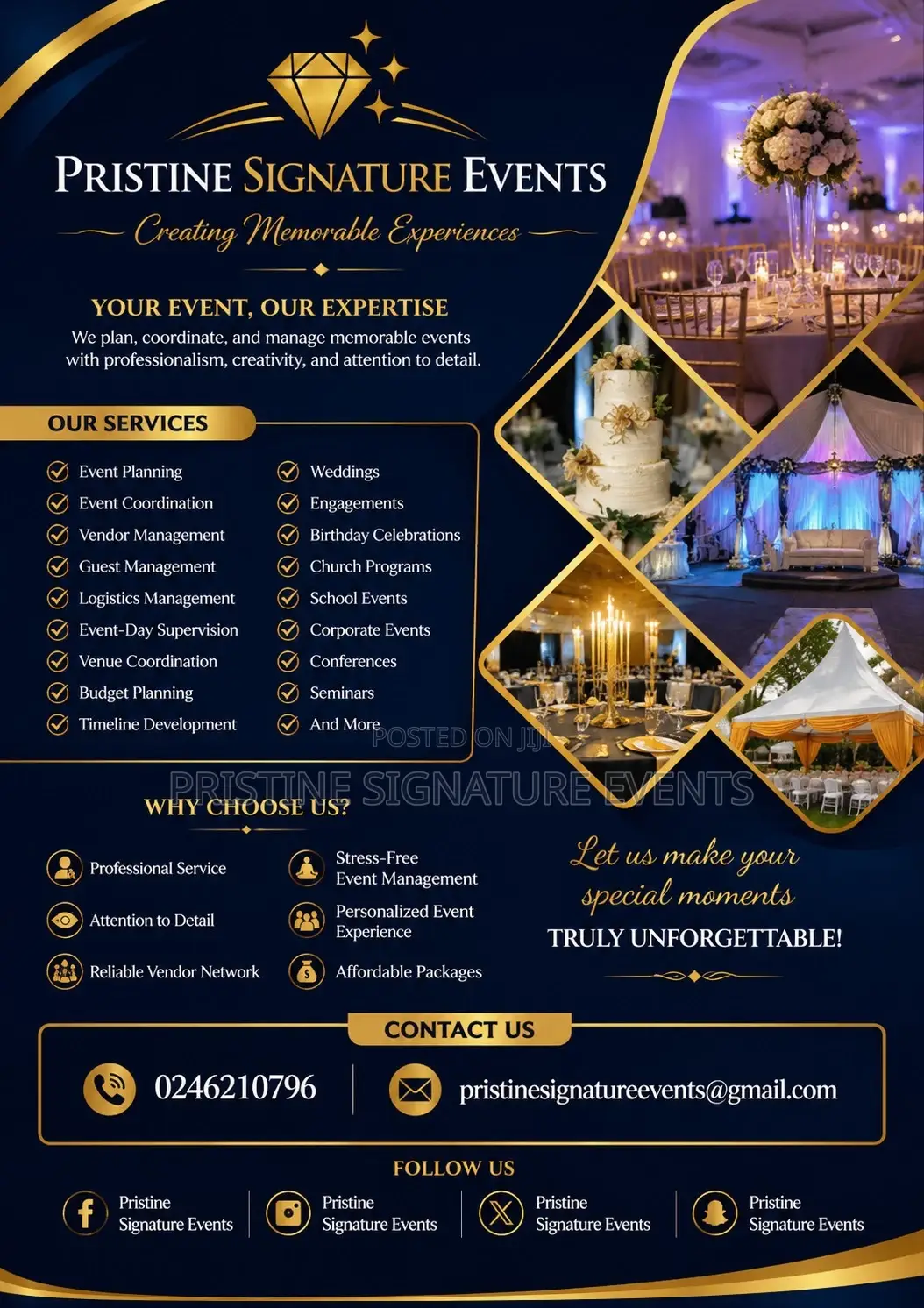 Pristine Signature Events